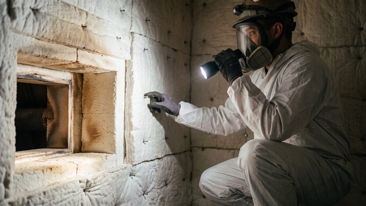 Dlaczego warto zastępować włókna ceramiczne (RCF) włóknami AES? Przepisy, zdrowie, koszty 2 Mata ceramiczna RCF 1260°C – wykładzina pieca, zastosowanie profesjonalne